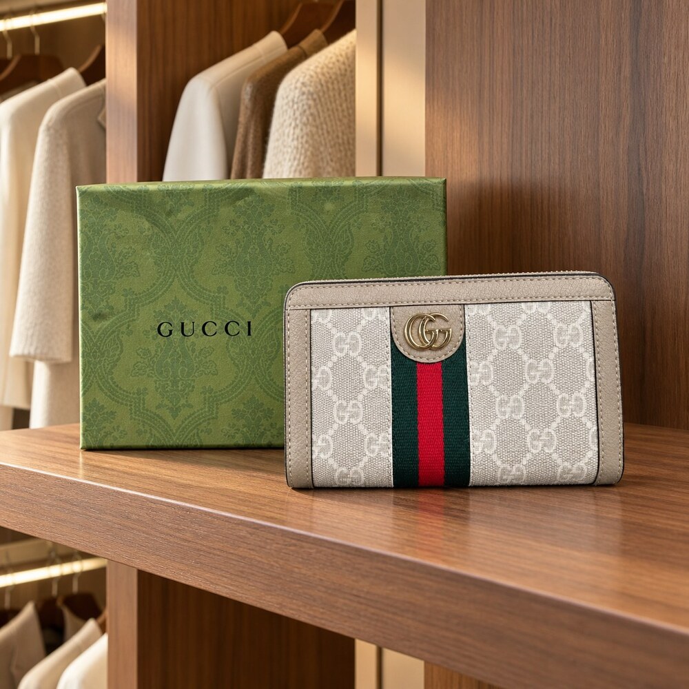 Gucci Ophidia GG Supreme Zip Around Wallet - Picture 5 of 6